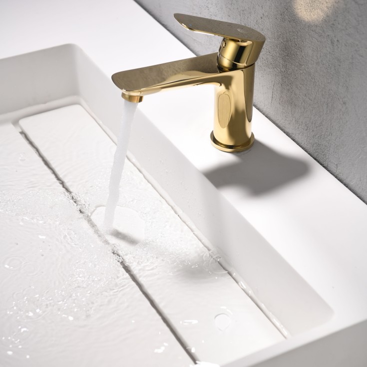 Bathlife Pärla servantbatteri, messing