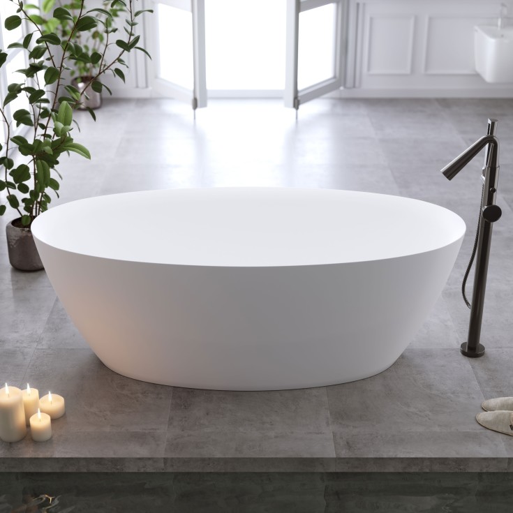 Bathlife Sund badekar, 170x82 cm, hvit