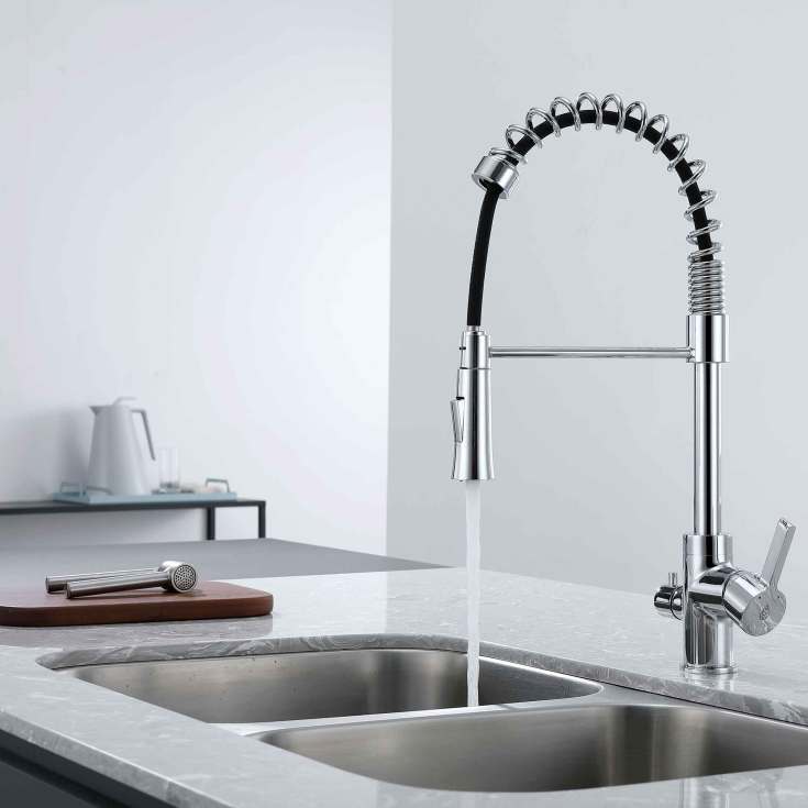 Bathlife Hav kjøkkenarmatur, med avstengning, krom