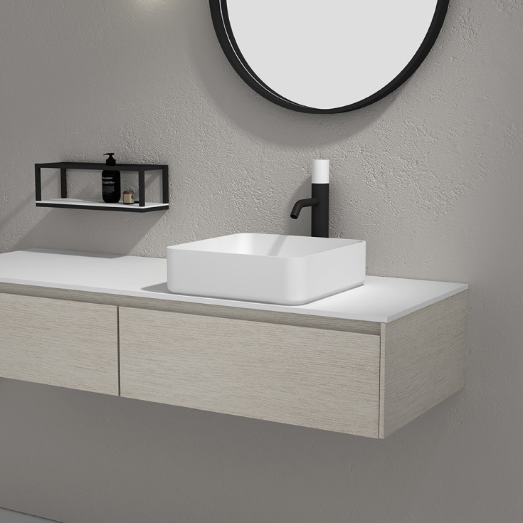 Bathlife Stark toppmontert servant, 38x38 cm, hvit