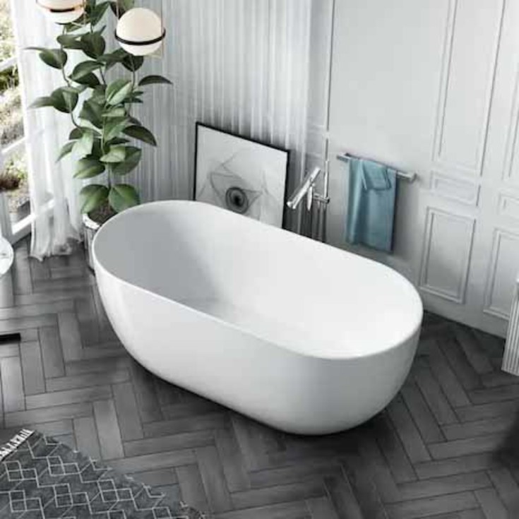 Bathlife Soft badekar, 160x75 cm, hvit