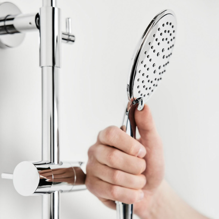 Bathlife Brusa takdusjsett, Ø24 cm, krom
