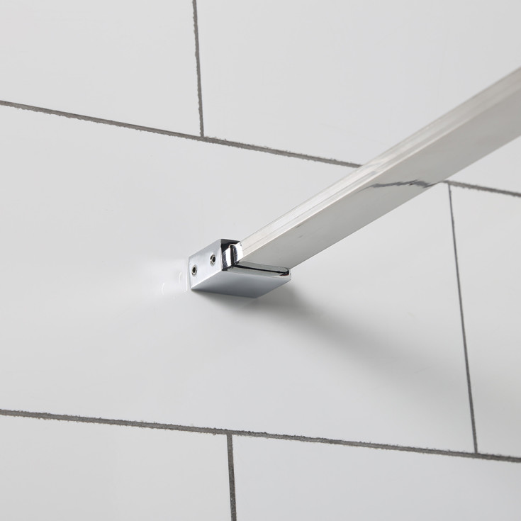 Bathlife Mångsidig dusjvegg, 70 cm, klart glass, krom profil