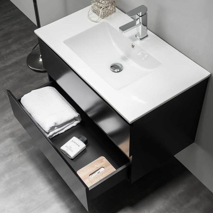 Bathlife Eufori møbelpakke, 80x46 cm, sort