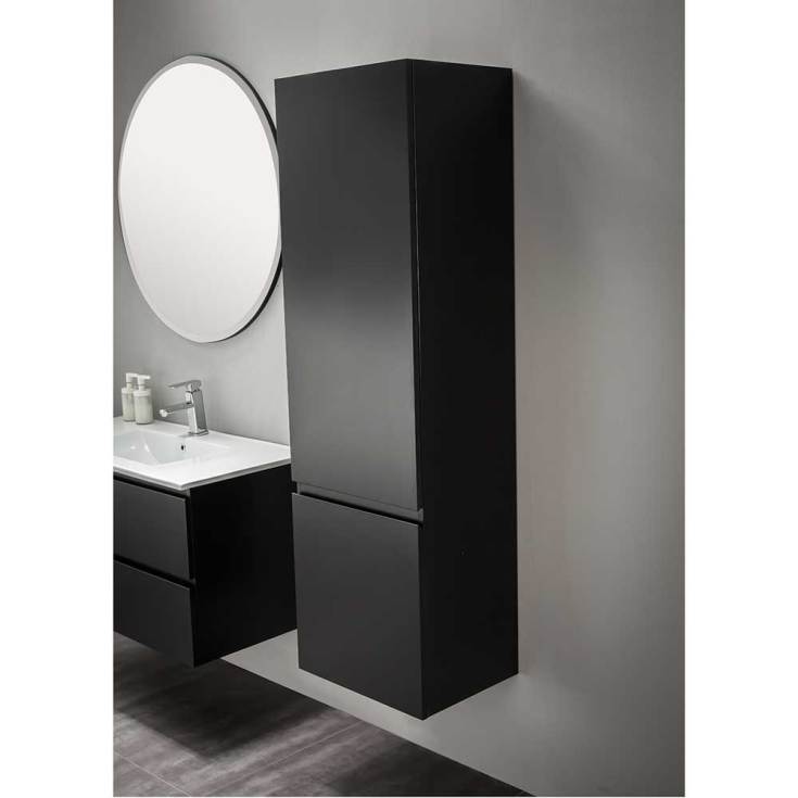 Bathlife Eufori sideskap, 45x150 cm, matt svart