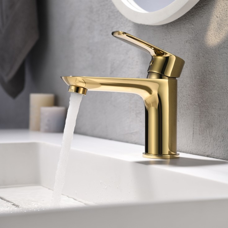 Bathlife Pärla servantbatteri, messing