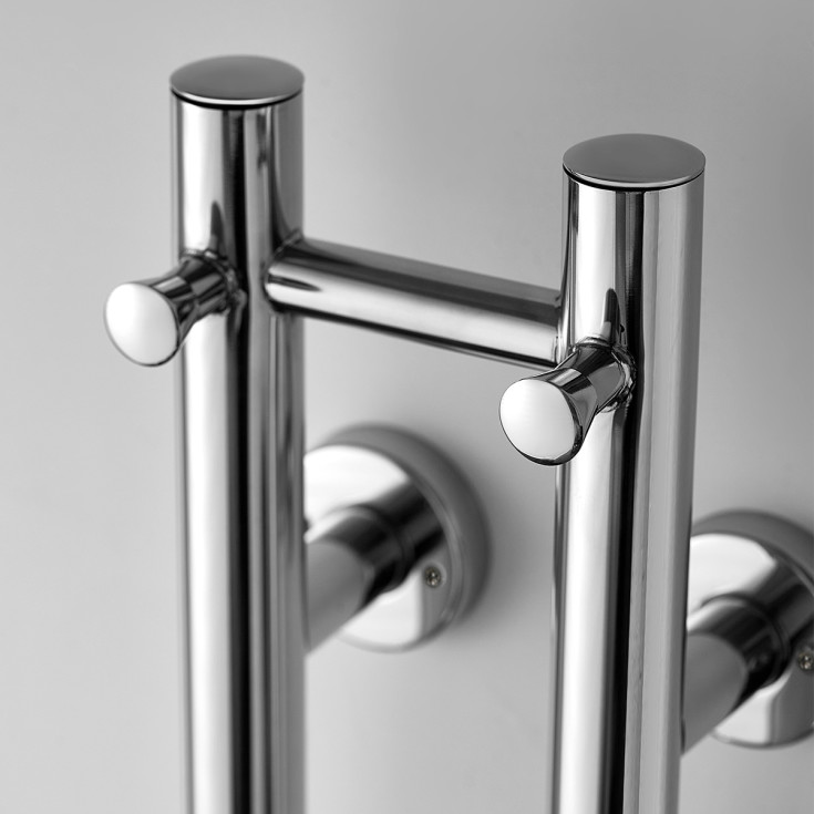 Bathlife Lod håndkletørker, el, 14x140,5 cm, polert stål