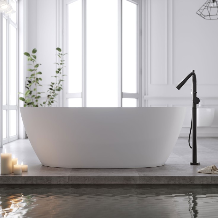 Bathlife Sund badekar, 170x82 cm, hvit