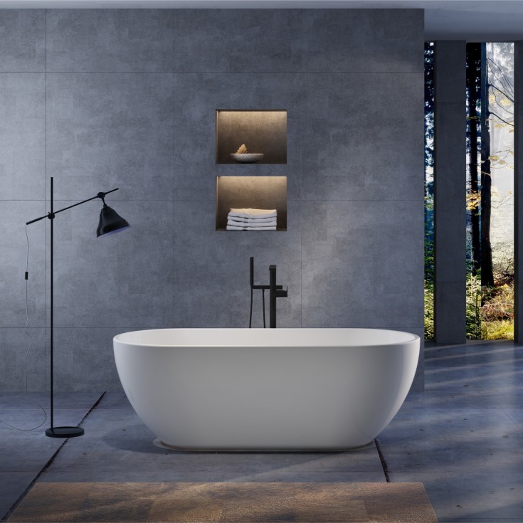 Bathlife Trygg badekar, 150x72 cm, hvit