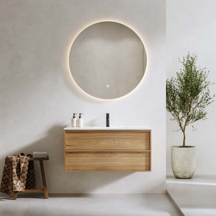 Bathlife Charm møbelpakke, med servant, 101x46,5x52 cm, eik