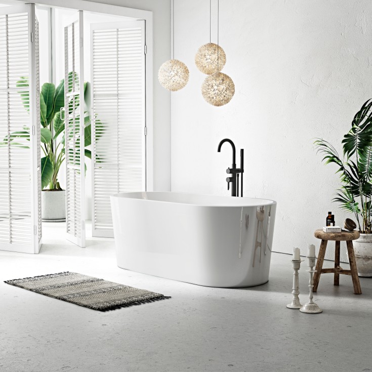 Bathlife Ideal badekar, 160x75 cm, hvit