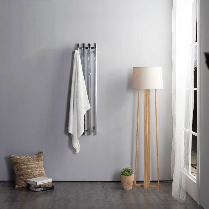 Bathlife List håndkletørker, el, 26x120 cm, polert stål