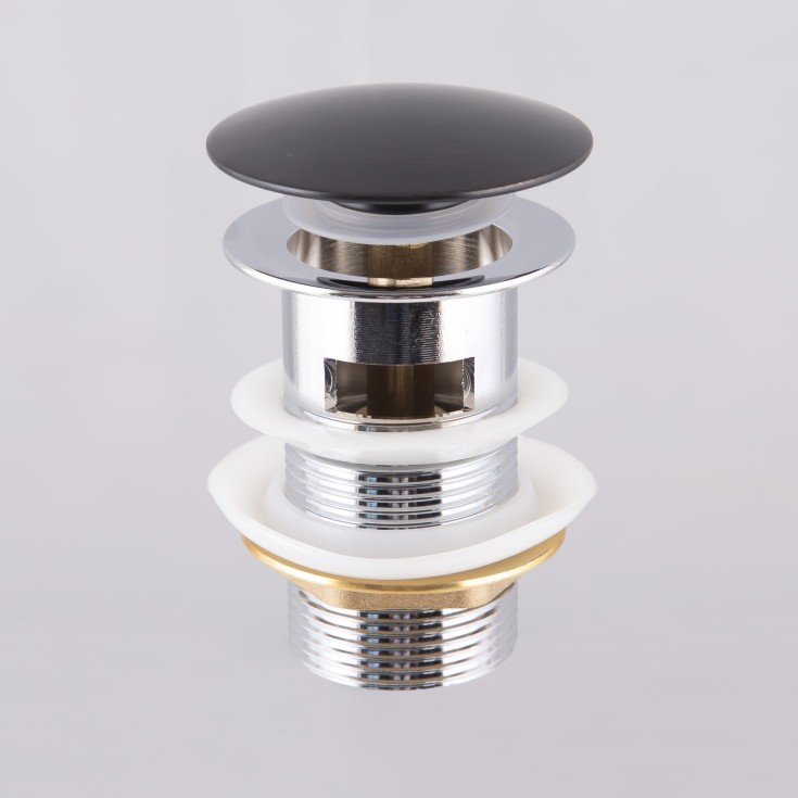 Bathlife bunnventil, push-open, sort