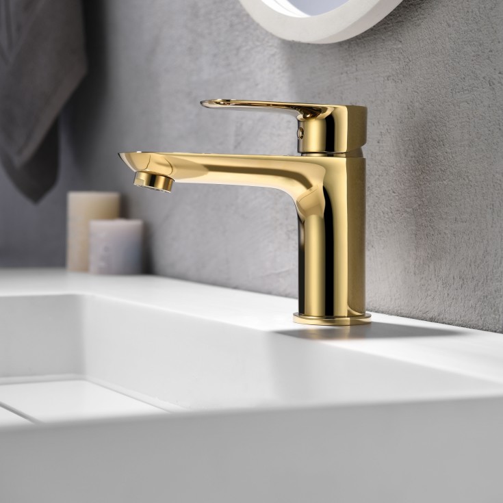 Bathlife Pärla servantbatteri, messing