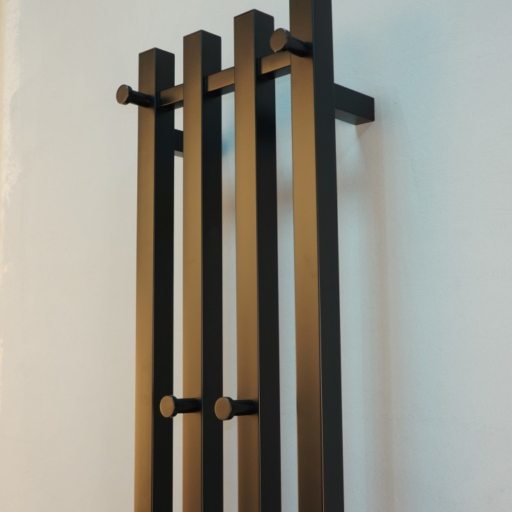 Bathlife List håndkletørker, el, 26x120 cm, sort