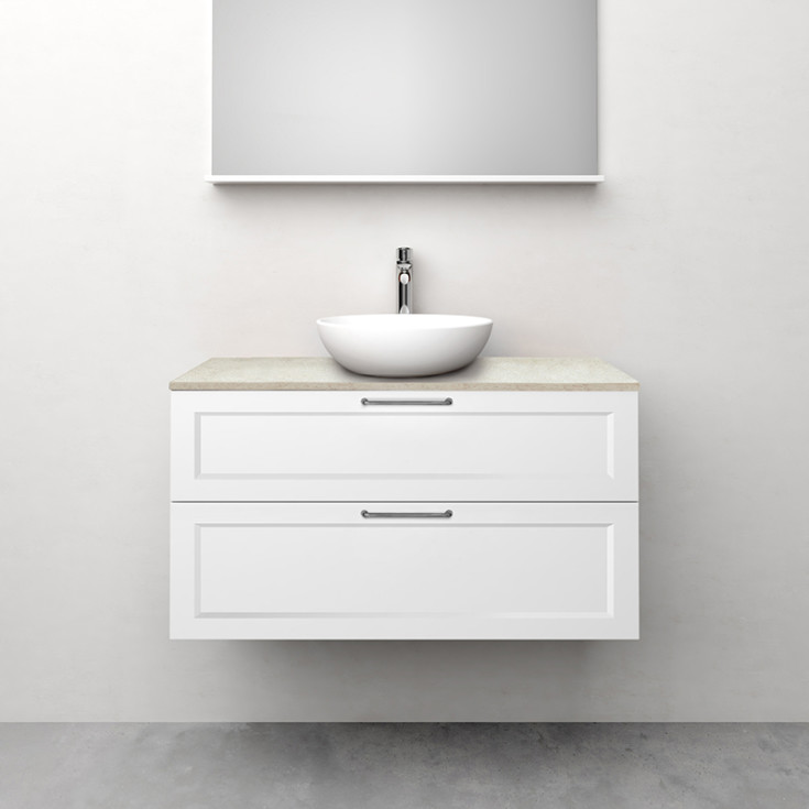 Westerbergs Nejd servantskap, 100x45.3 cm, hvit