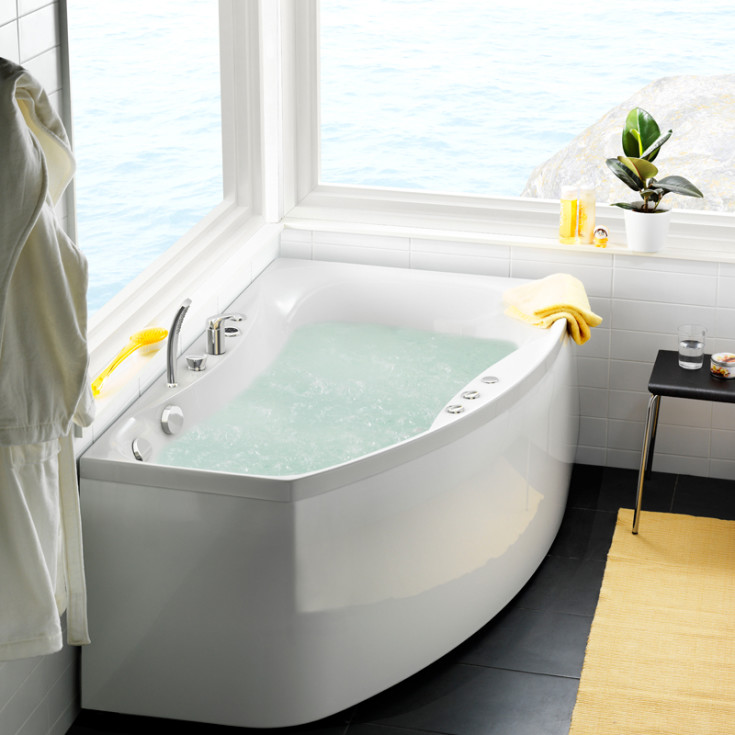 Westerbergs Ocean 160L Executive boblebad, 1550x912 mm, venstre, akryl, hvit