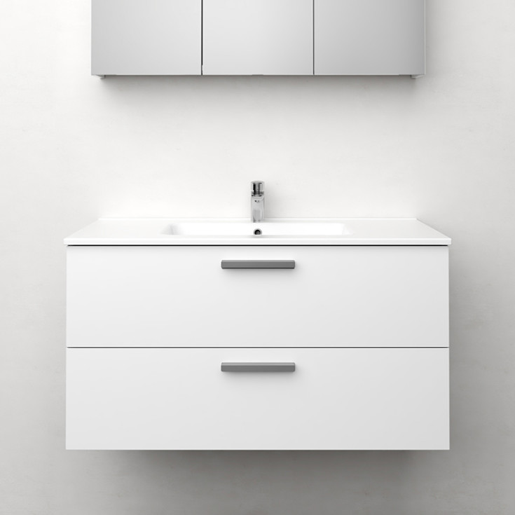 Westerbergs Jord servantskap, 100x45.3 cm, hvit