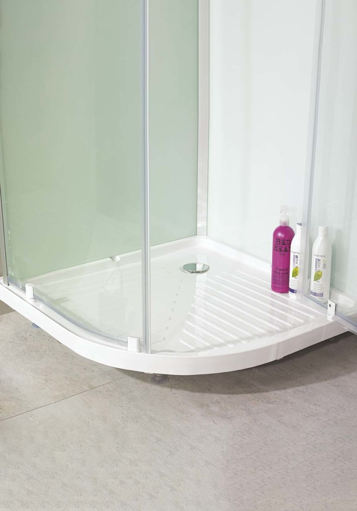Noro Ocean dusjkabinett, 90x90 cm, klart glass, hvid profil