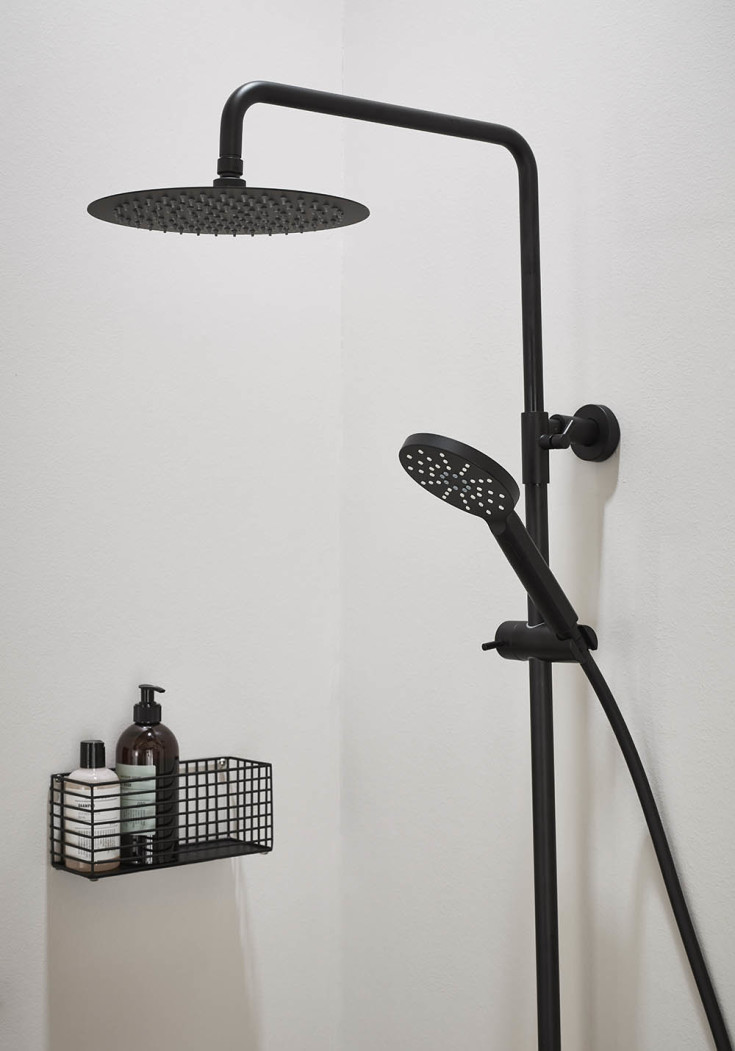 Noro Studio dusjsett, vannbesparende, matt sort