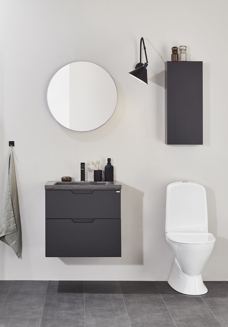 Noro Flex veggskap, 30x70 cm, antrasittgrå