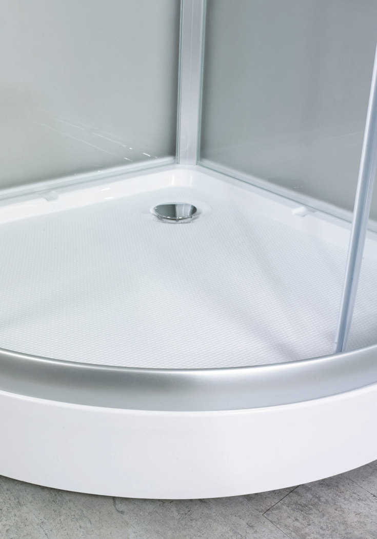 Noro Lake dusjkabinett, 90x90 cm, klart glass, aluminium profil