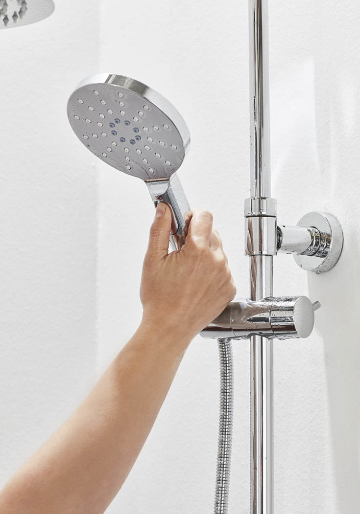 Noro City komplett dusjsett, Ø250 mm, Krom