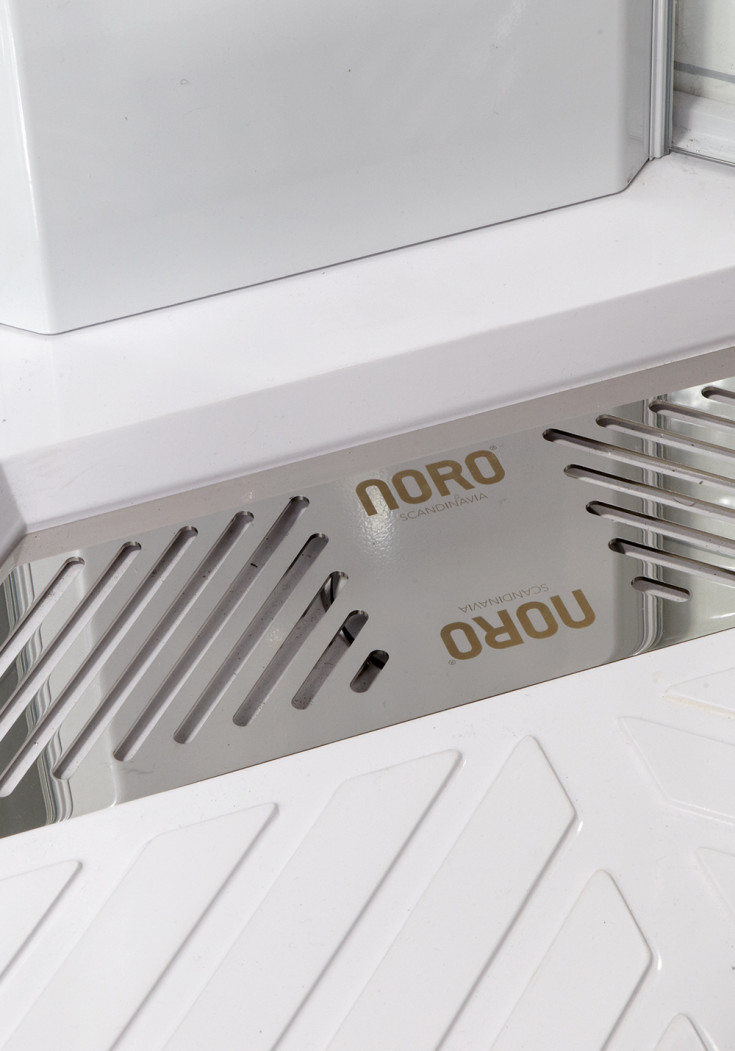 Noro Wave dusjkabinett, 90x90 cm, klart glass, aluminium profil