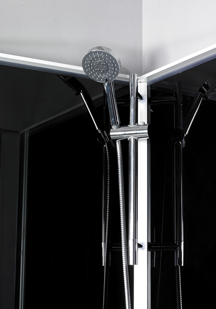 Noro Ocean dusjkabinett, 80x80 cm, klart glass, aluminium profil