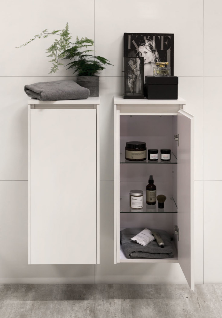 Noro Lifestyle veggskap, 67.6x83.8 cm, hvit