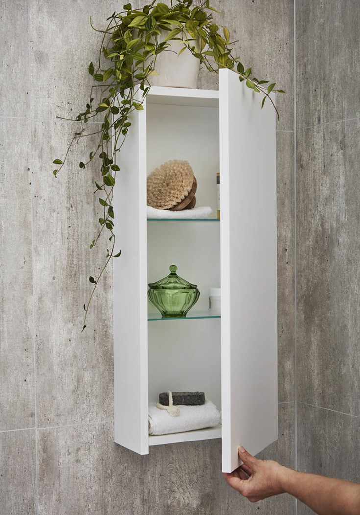 Noro Flex veggskap, 30x70 cm, hvit