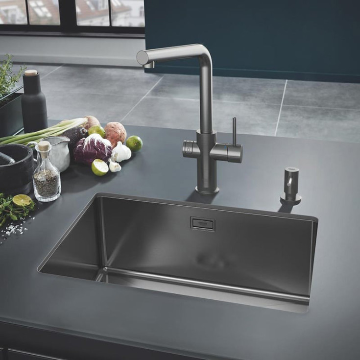 K700 køkkenvask, 45x55 cm, rustfrit stål