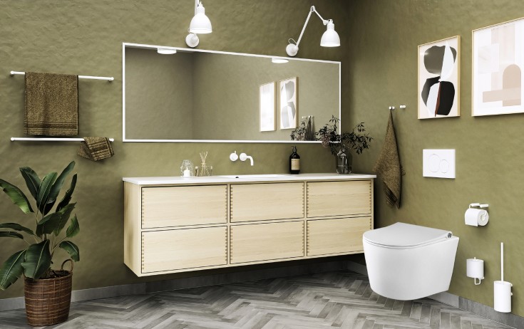 Pressalit Trend Sway væghængt toilet, uden skyllekant, hvid