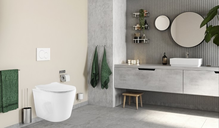 Pressalit Trend Projecta væghængt toilet, uden skyllekant, hvid