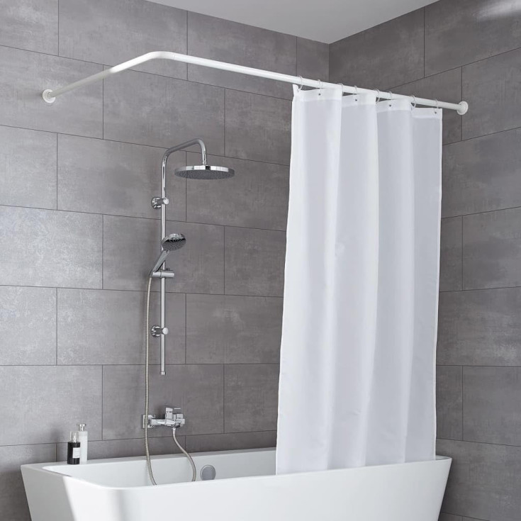 Kleine Wolke Universal dusjforhengstang, 90x90 cm, hvit