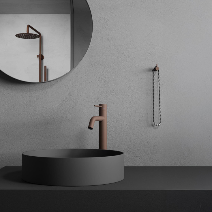 Scandtap Voyage High håndvaskarmatur, mat brun