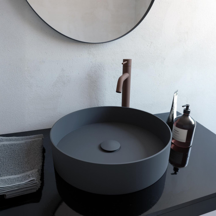 Scandtap Voyage High håndvaskarmatur, mat brun