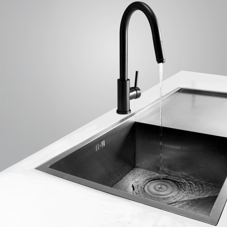 Scandtap Access køkkenarmatur, udtrækstud, børstet sort