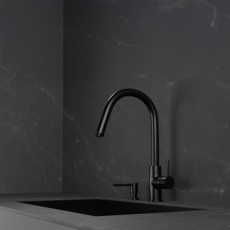 Scandtap Access køkkenarmatur, udtrækstud, børstet sort