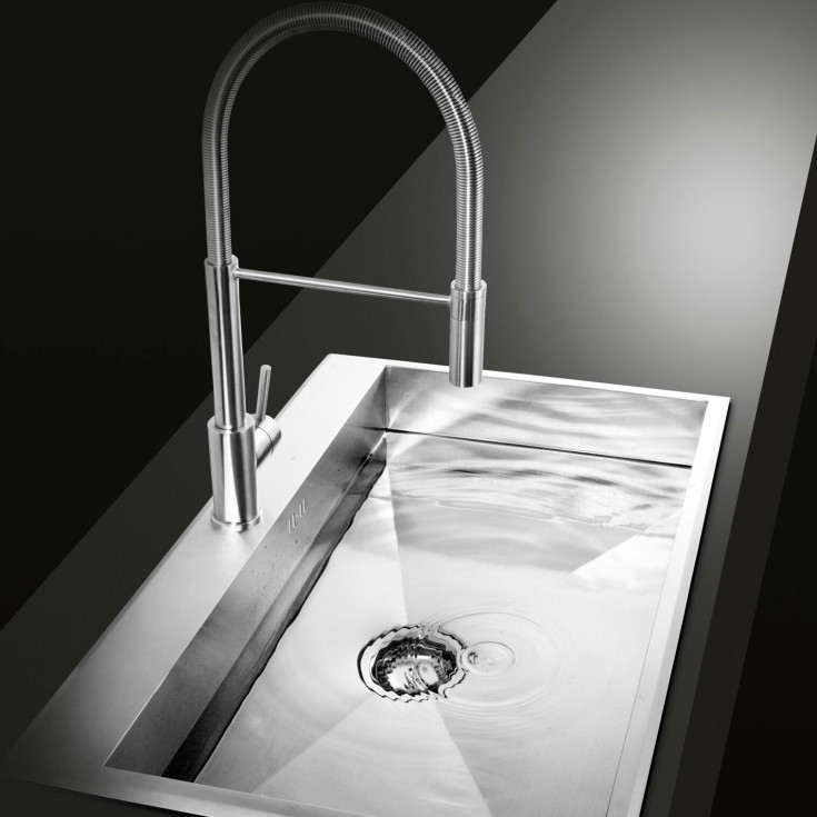 Scandtap Pro køkkenarmatur, udtrækstud, børstet stål