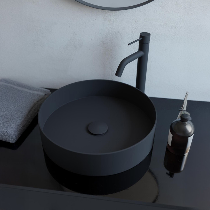 Scandtap Rare R håndvask, Ø37,5 cm, mat antracit
