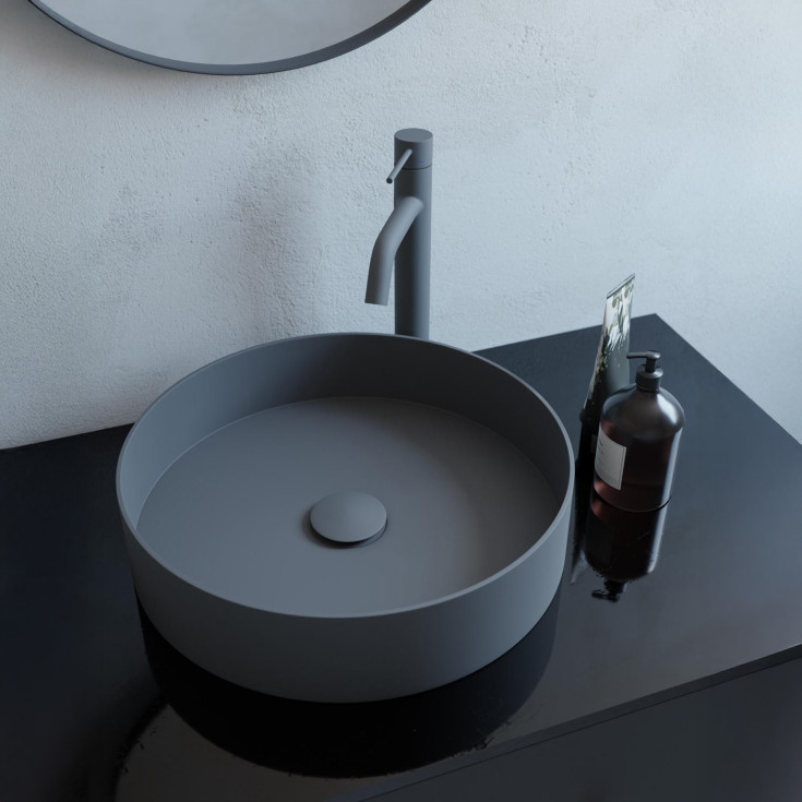 Scandtap Rare R håndvask, Ø37,5 cm, mat grå