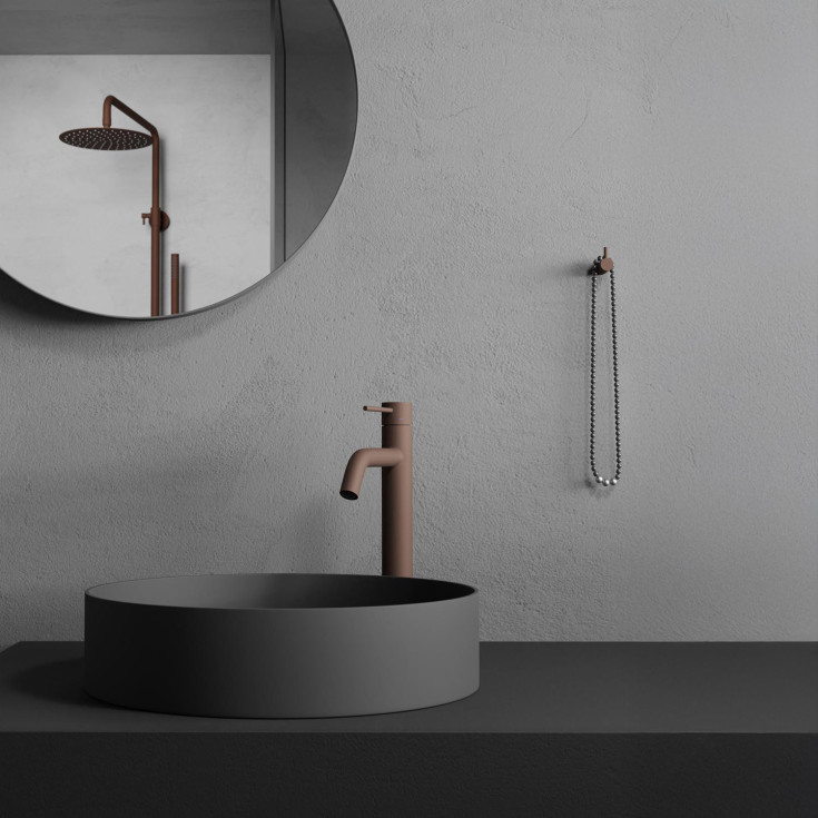 Scandtap Rare R håndvask, Ø37,5 cm, mat grå