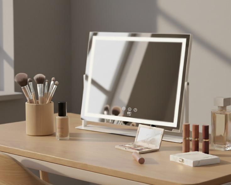 Wilfa EC Sparkle MI1W-D58 makeup spejl med lys, 64x50,3 cm, hvid