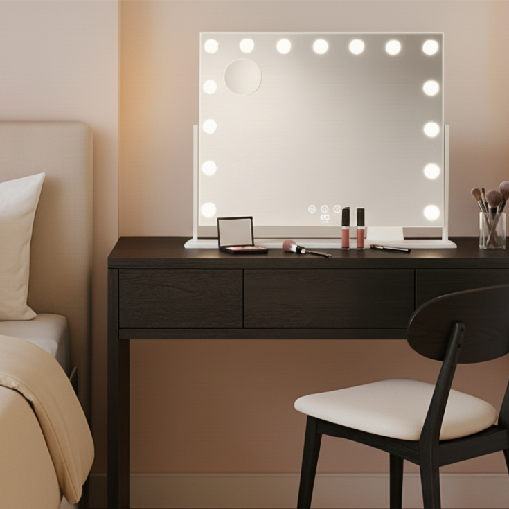 Wilfa EC Star MI2W-D58 makeup spejl med lys, 64x50,3 cm, hvid