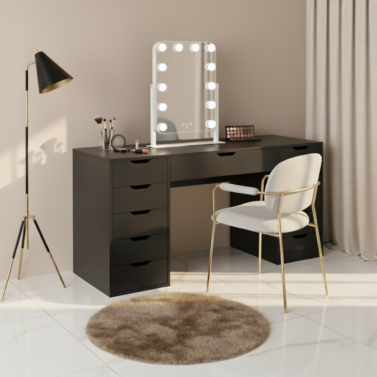 Wilfa EC Shine MI3W-D29 makeup spejl med lys, 35x43,8 cm, hvid