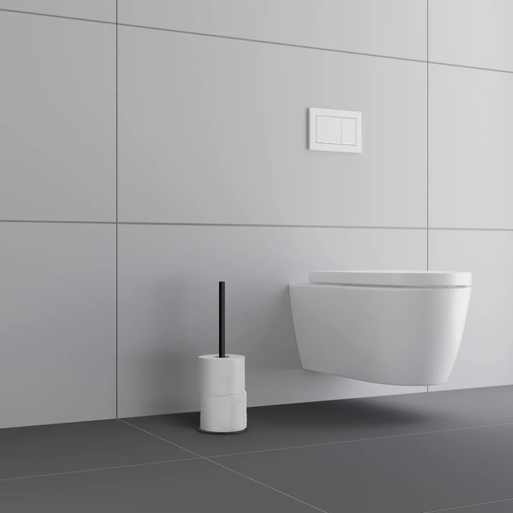 Smedbo Outline reservepapirholder, sort