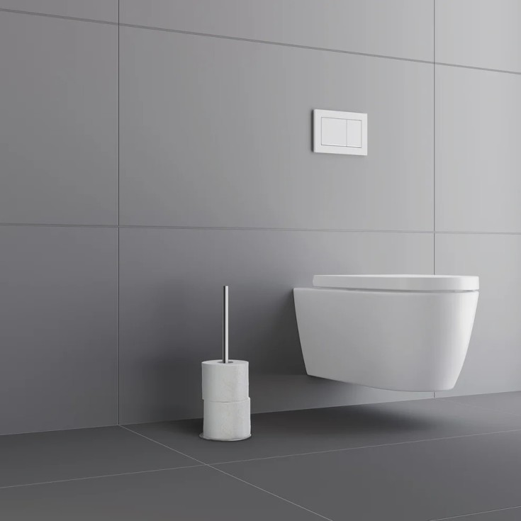 Smedbo Outline reservepapirholder, poleret rustfrit stål