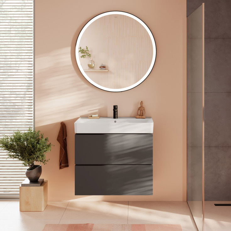 Hansgrohe Xilesa E möbelpaket, 80x48 cm, matt antracit