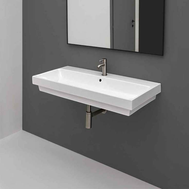 Lavabo servant, 100x45 cm, hvit